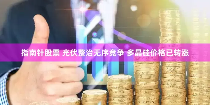 指南针股票 光伏整治无序竞争 多晶硅价格已转涨